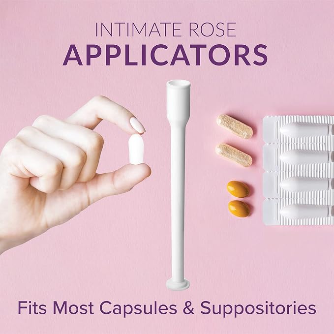 Intimate Rose 15 Count Vaginal Suppository Applicator - Fits Most Boric Acid Suppositories & Vaginal Suppository - Individually Wrapped Suppository Applicators from