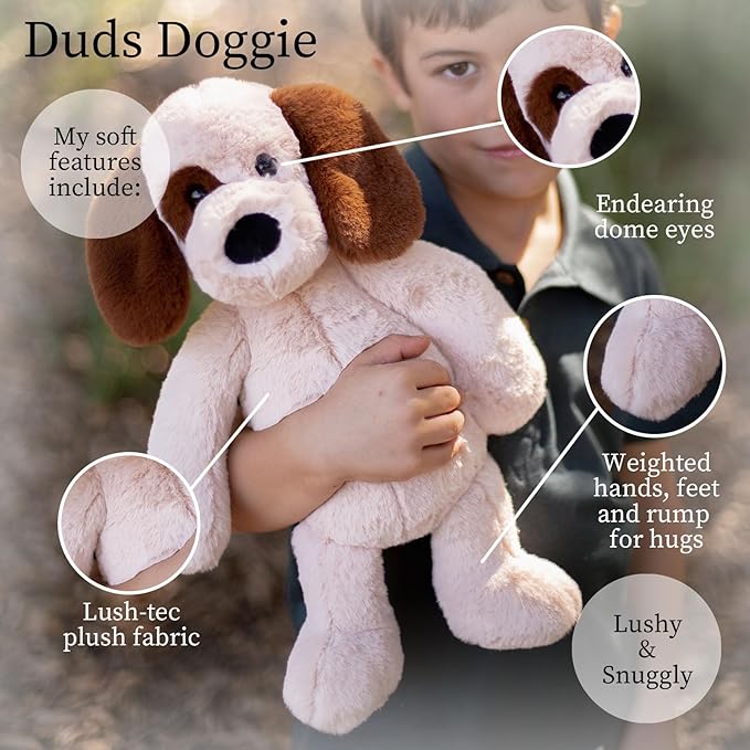 World's Softest Plush Duds Doggie, Lushee, Large, 16" Stuffed Animal for Baby, Toddler, Kids, Adults - Soft, Huggable Stuffed Dog- Adorable Toy Made from Kid-Friendly, Quality Materials