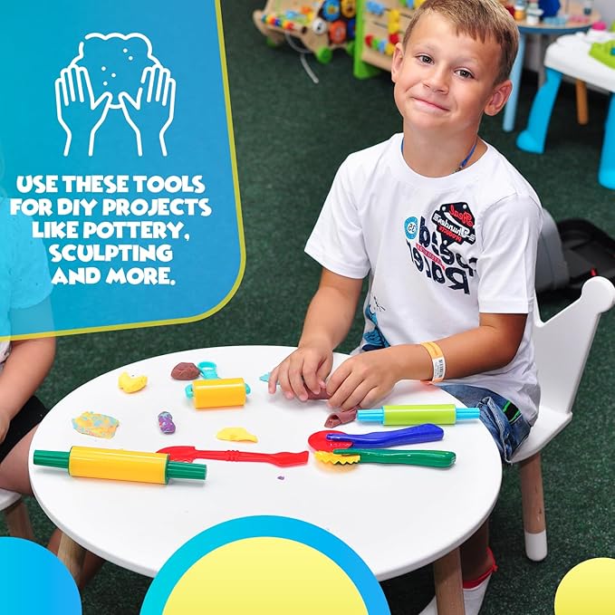 Clay and Play Dough Tools Six Piece Set - Ages 3 & Up DIMROM (6pcs)
