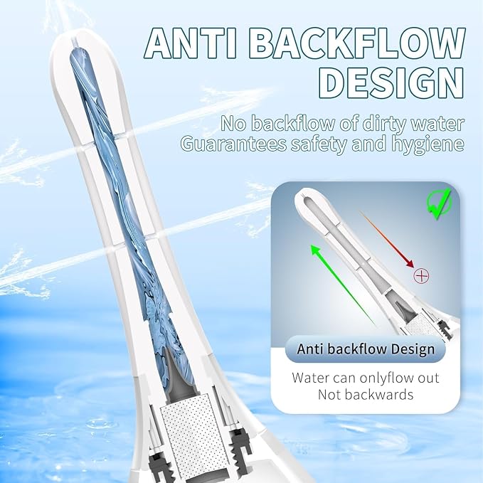 Enemas Anal Douches Anti Backflow-Douche Bulb and Anal Enema System for Men & Women, Douche for Women, 7-Spout Nozzle, Easy to Use & Travel Friendly,Cream White