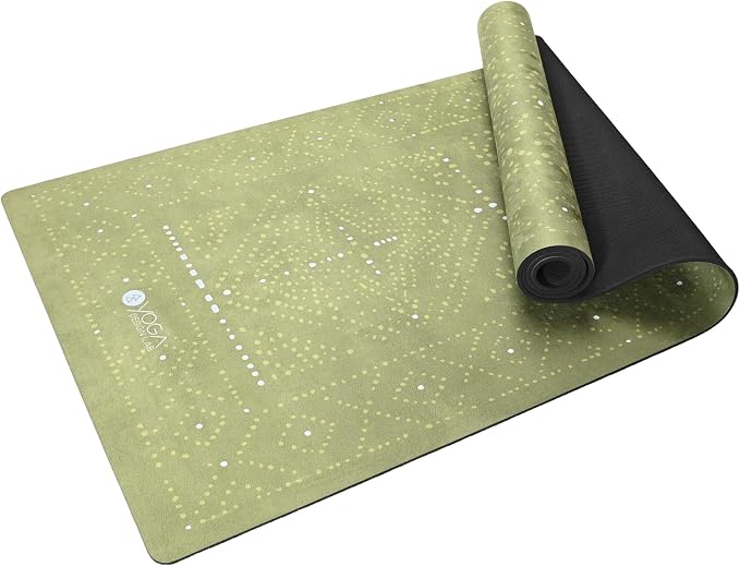 YOGA DESIGN LAB | The Combo Yoga Mat | 2-in-1 Mat+Towel | Eco Luxury | Ideal for Hot Yoga, Power, Bikram, Ashtanga, Sweat | Studio Quality | Includes Carrying Strap!