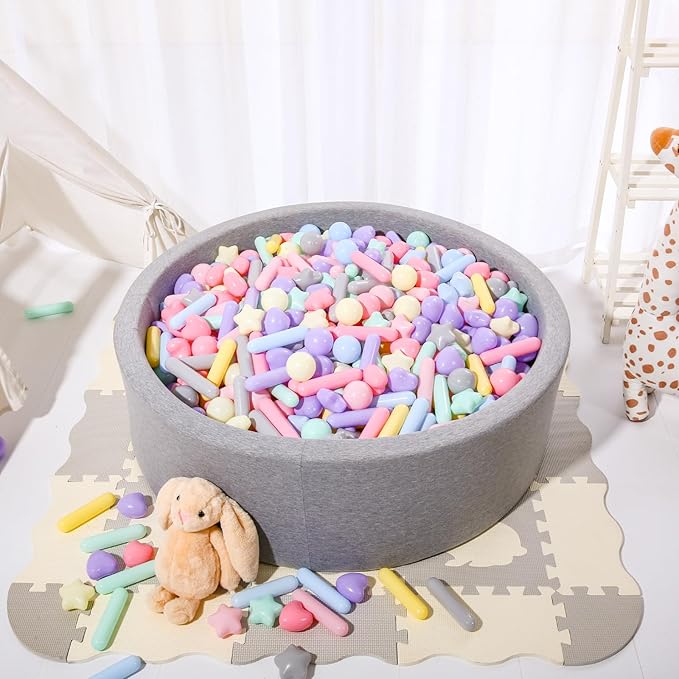 STARBOLO Ball Pit Balls for Toddlers - Macaron Ball Pit Balls Crush Proof Plastic Toy Balls for Toddlers Ball Pits, Baby Pool Water Toys,Ball Pit Play Tent,150pcs(Macaron)