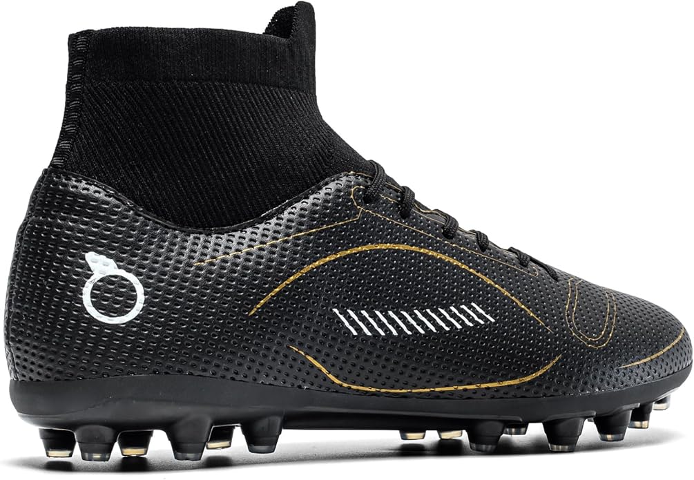 Kids Soccer Cleats Boys Girl Football Cleats Youth Turf Soccer Cleats High Top Athletic Outdoor Trainning Football Shoes for Little/Big Kid