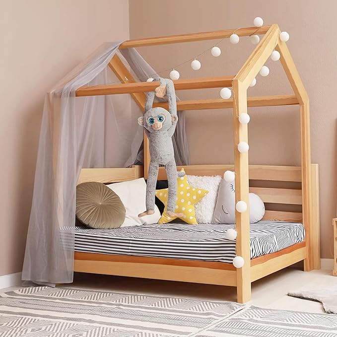 Hanging Monkey Plush Toy Cute Stuffed Animal Gift for Kids Grandchildren Friends Family Gray 27 inch