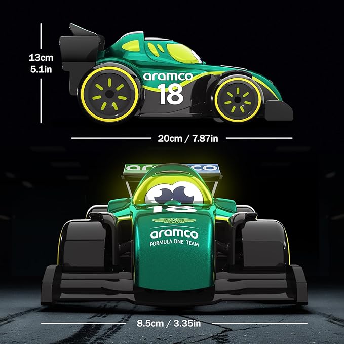 Aston Martin Aramco F1 Remote Control Race Car Toys for Ages 2-4 Formula 1 Collectible for Toddlers Fans Boys and Girls Gift Idea for Birthdays
