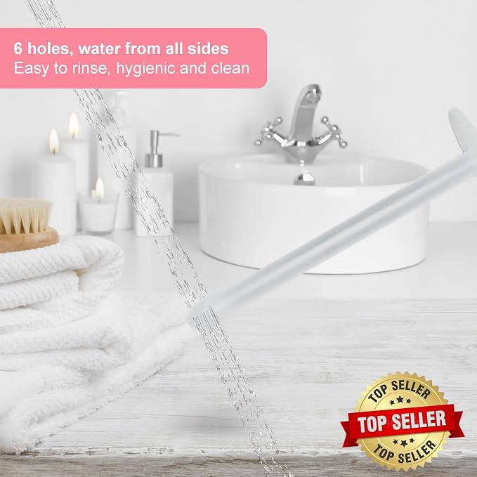 350ml Intimate Cleansing Kit- Enema Kit, Portable Personal Irrigator with Press Pump, Silicone Hose & Reusable Nozzles for Home & Travel Use