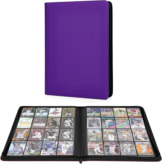 Premium 1000+ Pockets Trading Card Binder, 16-Pocket Ringless Side-Loading Album for TCG, MTG, Lorcana, Sports & Standard-Size Cards