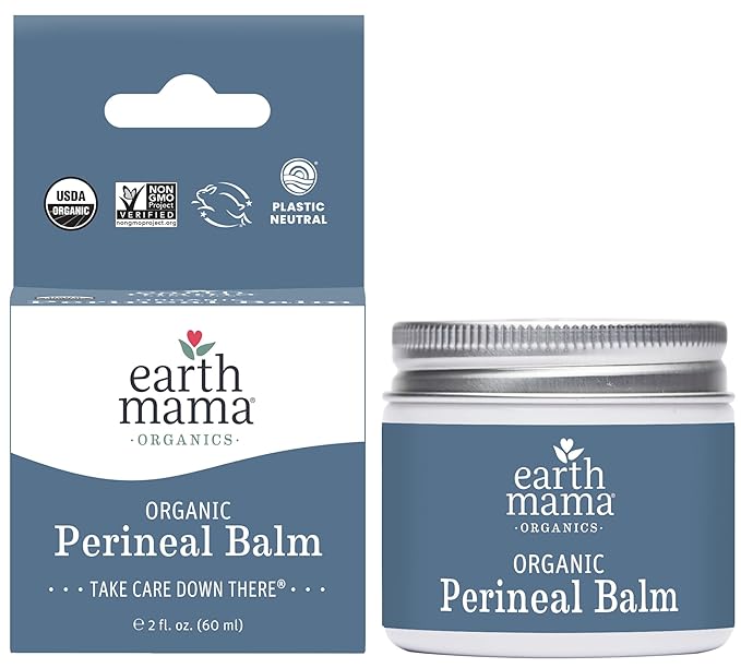 Earth Mama Organic Perineal Balm - 2 fl oz - Herbal Skin Balm with Organic Witch Hazel and Calendula - Pregnancy and Postpartum Essentials