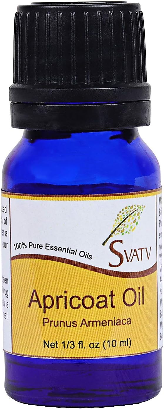Apricot Essential Oil for Natural Yoga Massage Therapeutic Grade & Room Freshener Diffuser, Aromatherapy, DIY Personal Care - 10ml