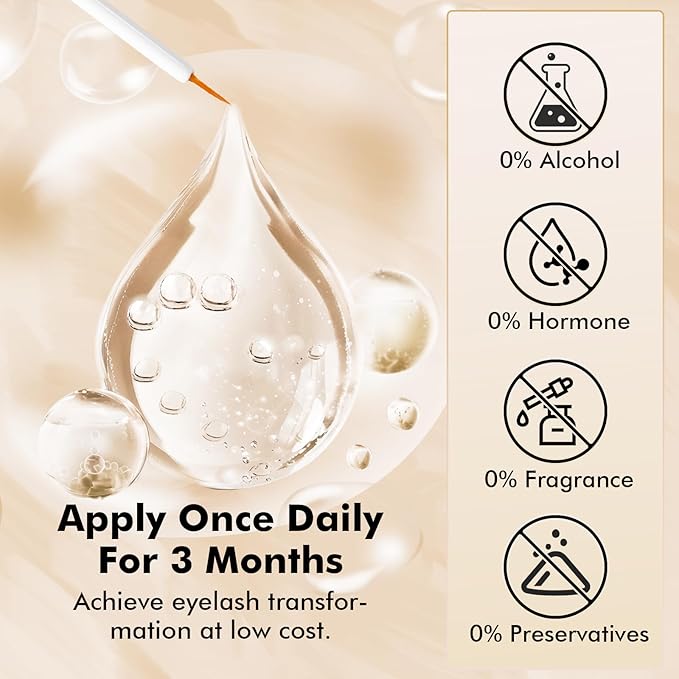Eye Lash Serum for Fuller & Longer Looking Advanced Lash Enhancing Treatment Eyebrow Growth Support Serum with Natural Formula, 6ml (type 1)