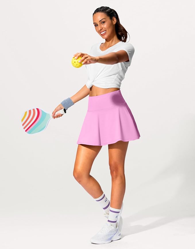 14" Tennis Skirt Golf Skorts with Pockets Tummy Control Shorts Pleated Skirts for Women Athletic Dressy Casual