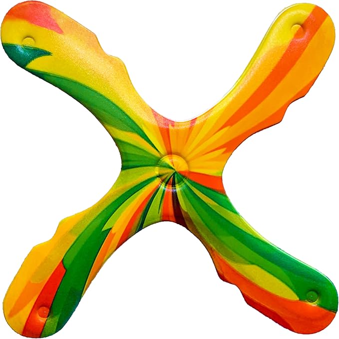 Kid-Friendly Boomerangs for Indoor or Outdoor Play, Colorful Designs, 25-30 Yard Flight Radius (Decorated Sedona Boomerang - RH, Decorated Sedona Boomerang, 608153504545)