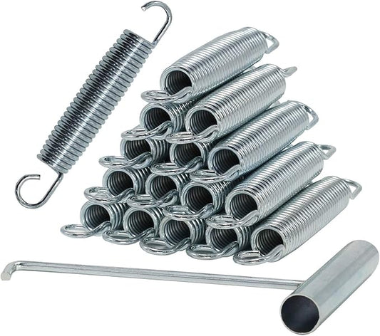 5.5-7 Inch Trampoline Springs Heavy Duty Stainless Steel Replacement Spring, Set of 16