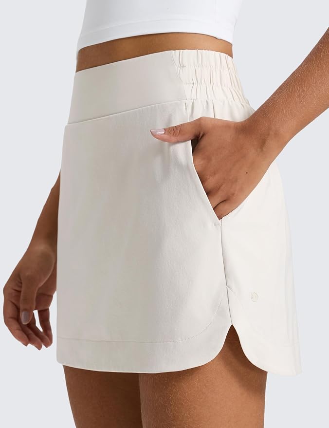 CRZ YOGA High Waisted Dolphin Golf Skirt | Built-in Shorts with Pockets, Quick-dry, Tennis, A Line, Mini, Skort for Women