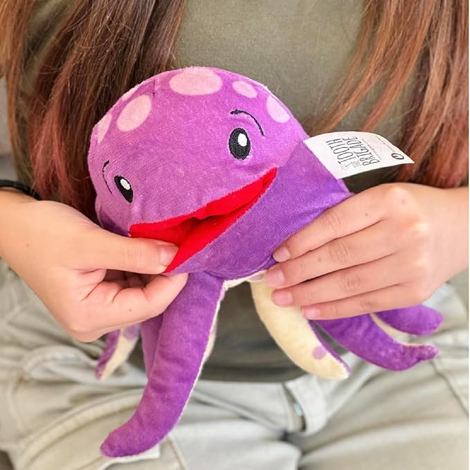 The Tooth Brigade Tooth Fairy Pillow | Stuffed Plush with Large Pocket Mouth for Lost Teeth, Treasures, Prizes - Fun and Interactive Plush, Perfect Kids, Boys, & Girls Gift (Bubbles Octopus)