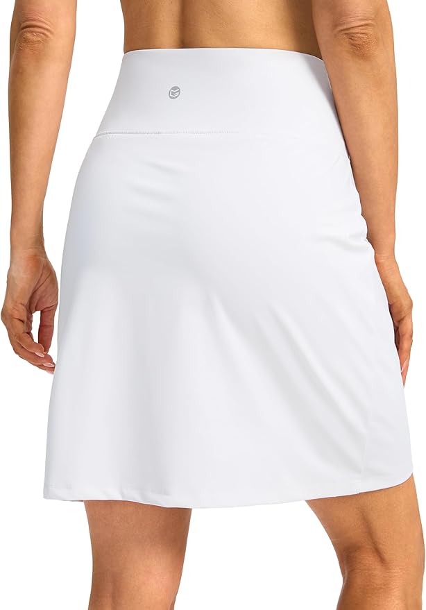 G Gradual 19" Skorts for Woman with Pockets High Waist Golf Skirt | Lightweight, Stretchy, Breathable, Tummy Control, Built-in Shorts, Athletic, Tennis, Pickleball, Casual Summer
