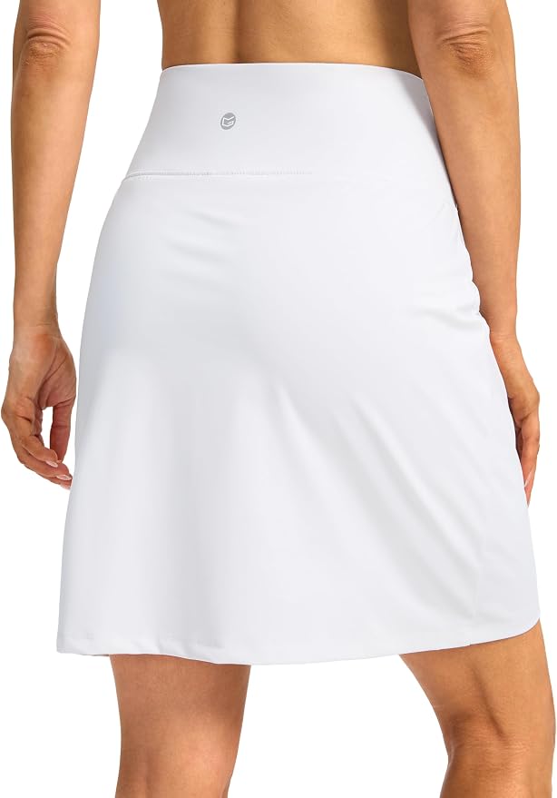 G Gradual 19" Skorts for Woman with Pockets High Waist Golf Skirt | Lightweight, Stretchy, Breathable, Tummy Control, Built-in Shorts, Athletic, Tennis, Pickleball, Casual Summer