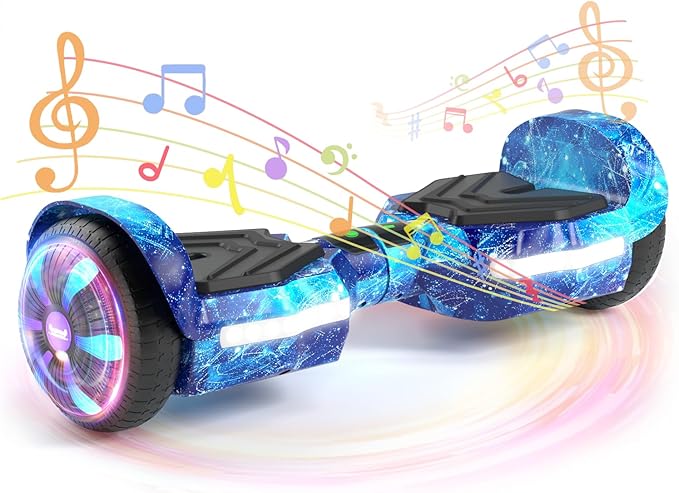 SIMATE Scooter, Bluetooth Speakers and LED Light-Up Wheels, APP Control, Dual 250W Motors, 8.5 mph Max Speed & 8.5 Miles Max Range, Gifts for Kids Adults Girls Boys