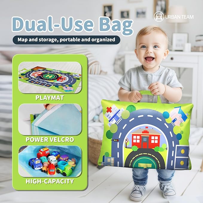 ALASOU 12 PCS Soft Rubber Car Toys for 1 Year Old Boy with Playmat/Storage Bag|Baby Toys 1 Year Old Boy Gifts for Toddler Toys 1-2|1st Birthday Gift for Infant 12 18 Months