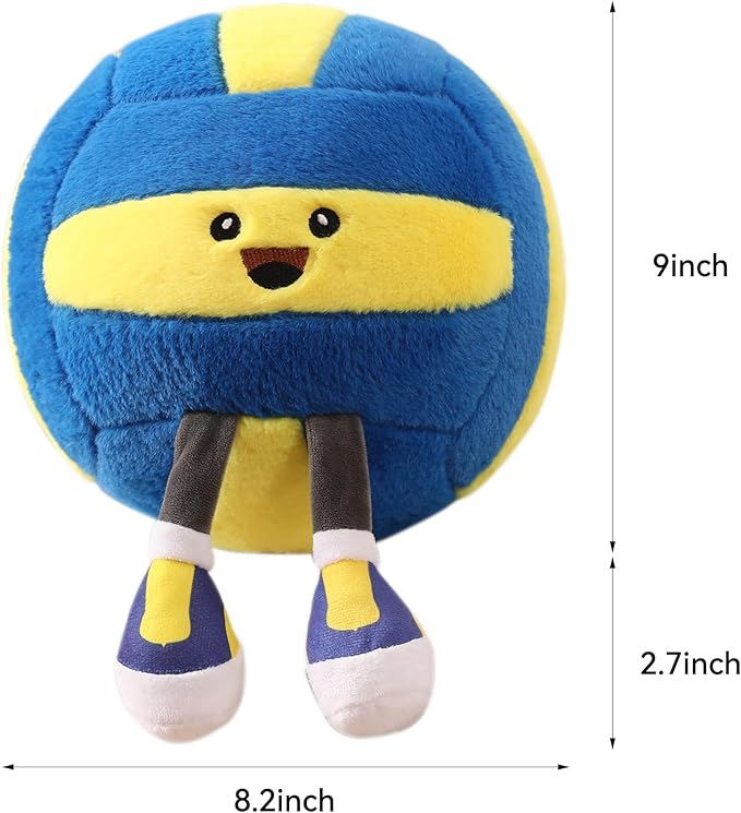 Funny Volleyball Pillow with Legs – Cute Stuffed Animal Toy for Boys Girls, Volleyball Throw Pillow Gift for Room Decor, Couch or Bed (Dark Blue Volleyball 11 Inch)
