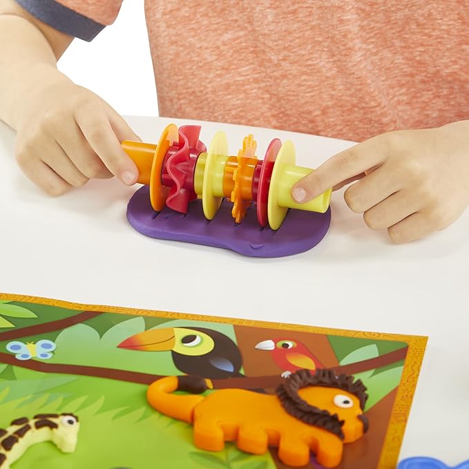 Play-Doh Animal Adventure Set, Arts and Crafts Toys for 3 Year Old Girls & Boys, 45 Tools, 10 Cans (Amazon Exclusive)