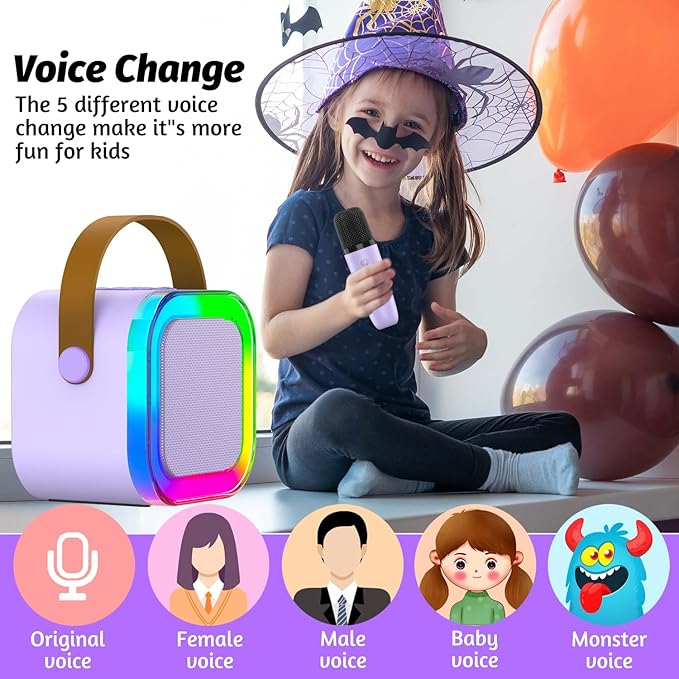 Kids Karaoke Machine Toy, Ages 4-12, Christmas & Birthday Gift, Karaoke Toys for Boys & Girls