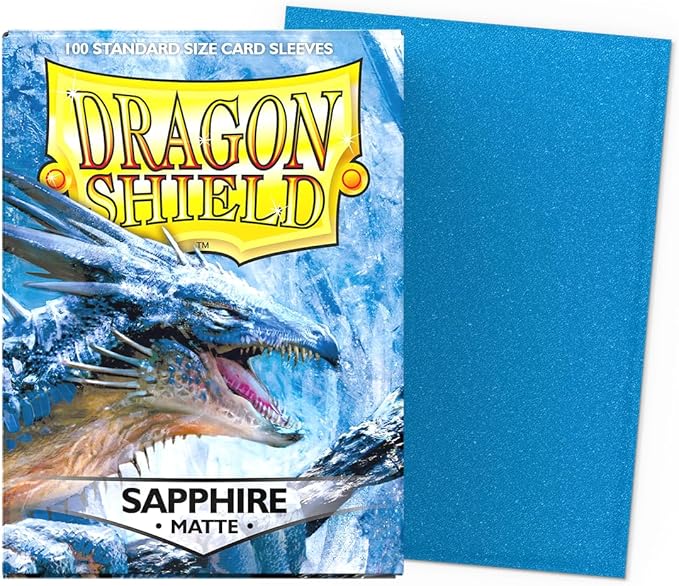 Dragon Shield | Standard Size Card Matte Sleeves | 100 CT - Smooth & Tough Premium TCG Sleeves - Compatible with Pokemon, Flesh & Blood, One Piece & Magic the Gathering | Sapphire Matte