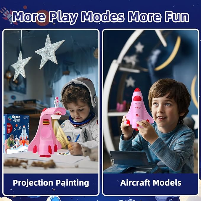 Drawing Projector for Kids Tracing Drawing Projector Smart Art Sketcher Projector Toys for 3 4 5 6 7 8 Year Old Boys Girls Gifts (Pink)