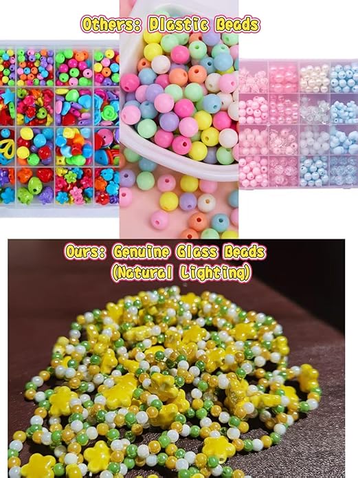 Little Girl Jewelry Sets Kids Jewelry - Unicorn Mermaid Bead Necklaces, Jewel Rings, Dress Rings, Friendship Bracelets with Science Knowledge Cards & Spare Strings - Princess Dress Play Toy for Toddlers 2 3 4 5 6 7 8 - Birthday Party School Gifts