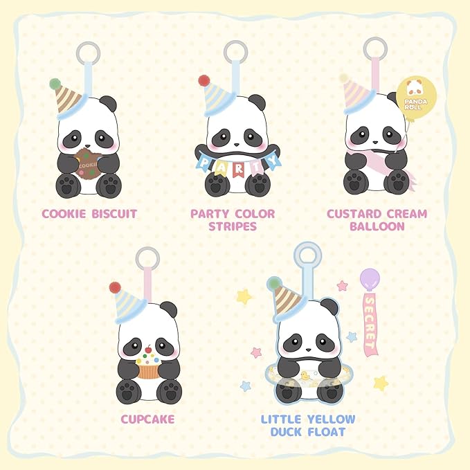 52TOYS Panda Roll Party Series Blind Box Stuffed Animal Plush Toy with Soft and Adorable Design, 1PC Perfect for Cuddling, Display, and Unique Posing, Ideal Gift for Panda Enthusiasts