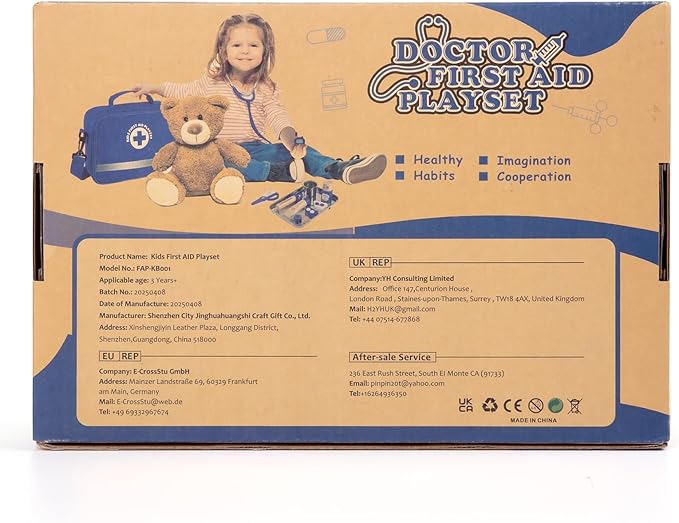 Doctor Kit for Kids, 35 Pcs Kids Doctor Kit for Toddlers 3-5 with Medical Storage Bag & Real Stethoscope, Pretend Play Doctor Set for Fun Role Playing Game, Doctor Play for Kids Boys Girls