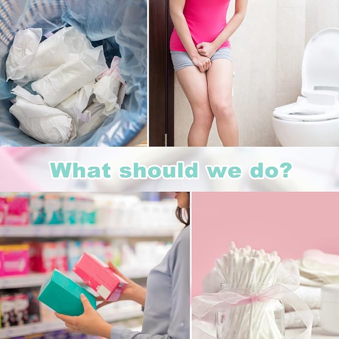 Women Sanitary Disposal Bags, 100 Pcs Feminine Hygiene Disposal Bags, Self-Sealing, Privacy Protection, Disposal of Sanitary Napkins, Tampons, Incontinence Wipes Green