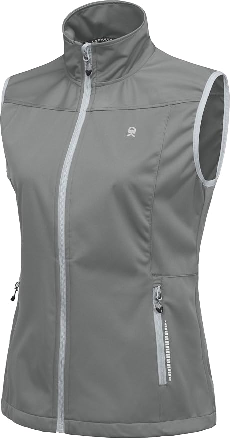 Little Donkey Andy Women's Lightweight Softshell Vest, Windproof Sleeveless Jacket for Running Hiking Travel