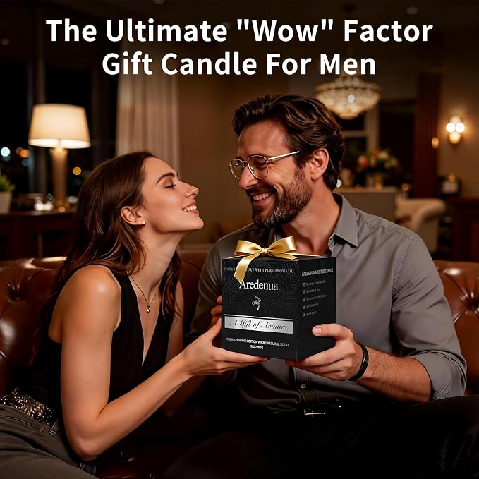 Caramel Coffee Candle | Men Scented Candles for Home, Cafe Candles Gifts for Women Men - 7oz Soy Candle for Home Scented - Aromatherapy Gifts for Men - 50 Hours Long Burning
