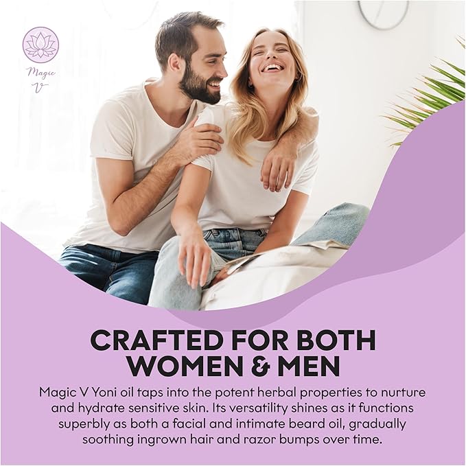 Magic V Yoni Oil for Women – Organic Feminine Care Vaginal Moisturizer, pH Balance & Odor Control, Soothes Ingrown Hair & Razor Bumps – Cherry Scent