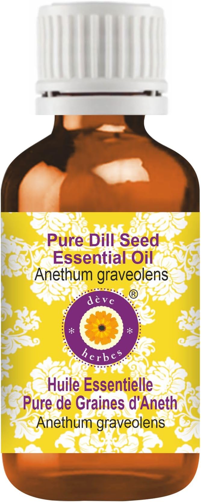 dève herbes Pure Dill Seed Essential Oil (Anethum graveolens) Steam Distilled 15ml (0.50 oz)