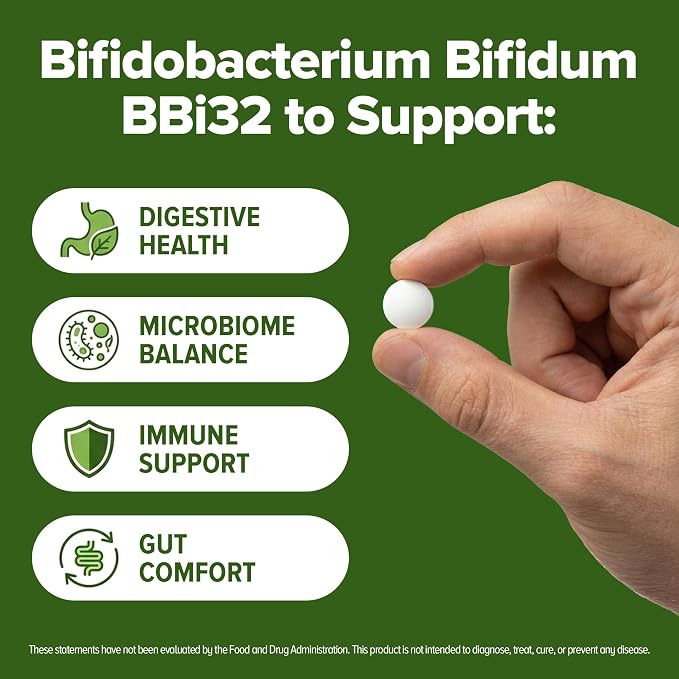 Bifidobacterium Bifidum Probiotic 240 Tablets (4 Month Supply) – Researched Strain – 3 Billion CFU – Digestive Health & Gut Comfort – GMP Certified (240, Bifidobacterium Bifidum)