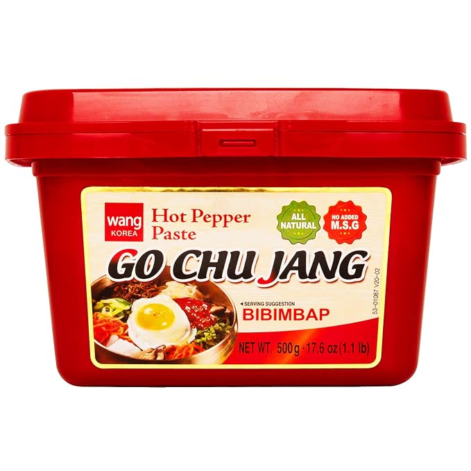Wang Gochujang, Traditional Korean Red Chili Pepper Paste | Made with All Natural Ingredients, Non-GMO and MSG-Free, 1.1 Lb (Pack of 1), Spicy, Sweet and Deep Flavor