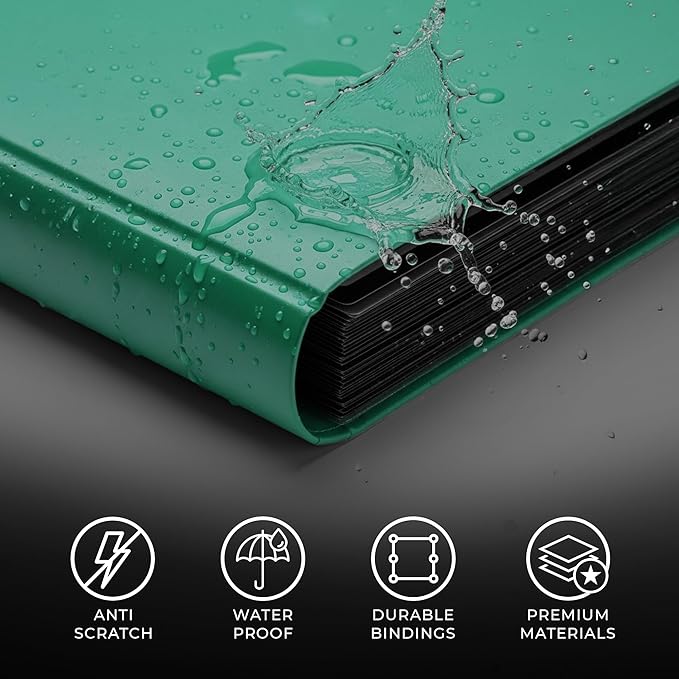 CardGuard Trading Card Binder Pro-Folio – 9 Pocket Binder - Side-Loading Album, Durable & Acid-Free Storage for Pokémon, YuGiOh, MTG, TCG, Game & Sports Cards, Dark Green