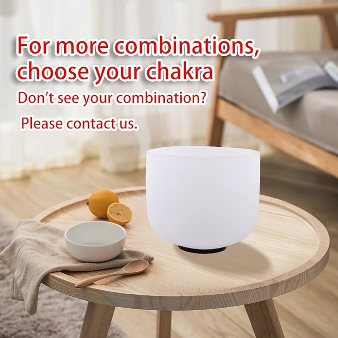 FMTY 7inch 8inch 9inch Crystal singing bowls set sound bowl for healing Mindfulness, Meditation, Yoga, Spiritual and Body Healing Chakra Bowl (D+E+C)
