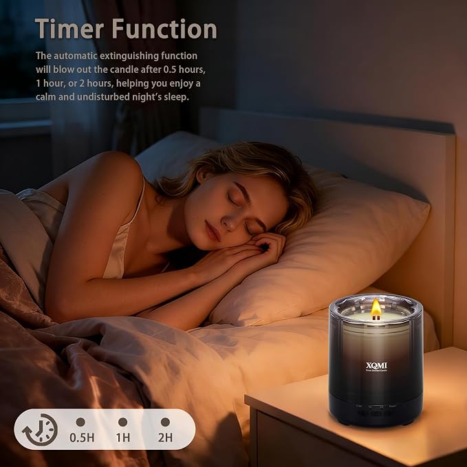 Smart Scented Candle with Remote | Home Decor & Giftable Soy Candles | Pumpkin | Ginger | Cinnamon | Vanilla | 35H Burn Time, Aromatherapy Candle Set, Perfect Holiday Gifts