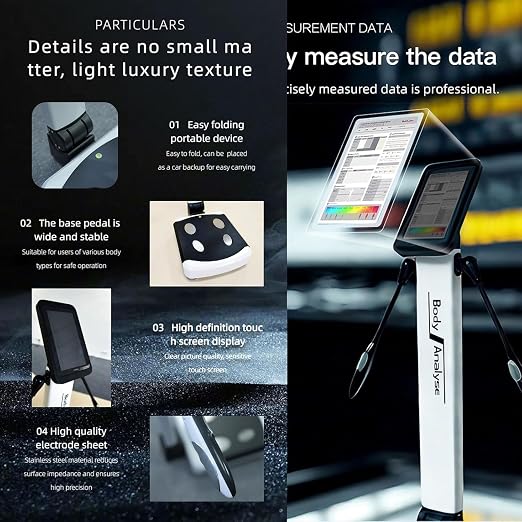 US in Stock Sciolix Body Composition Scale, 10-Inch HD Screen, 32 Body Composition Analyzer, for Home Gym, White, Support US Measurement Units