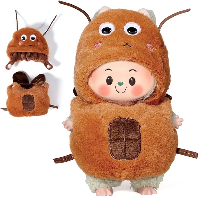 AICase for 17cm Doll Clothes/Outfit,Designer Clothing Set for 17cm Doll,2 Piece Set Hat Clothing,Boys and Girls Stylish Adorable Clothes Accessories-02