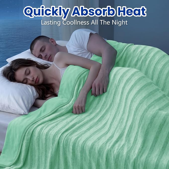 Cooling Blanket for Hot Sleepers Cold Summer Blanket Throw 90"x90" | Cold Summer Bed Blanket Keeps Cool for Night Sweats, Soft Lightweight Breathable Sofa Blankets for Kid Adults