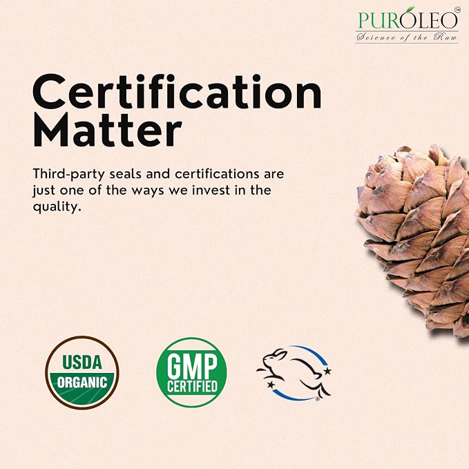 PUROLEO Organic Certified USDA Cedarwood Essential Oil 8 Fl Oz/236 ML (Packed in Canada) 100% Pure Natural Undiluted Oil for Aromatherapy, Massage, Diffuser, DIY Projects, Fragrance | Non-GMO Verified