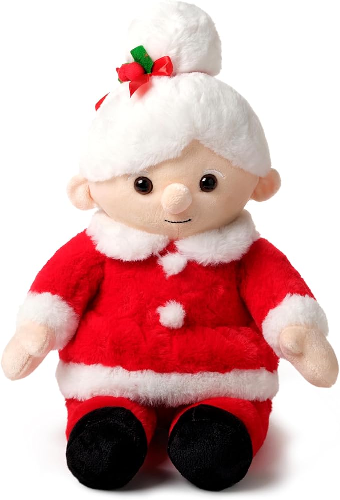 Bearington Mrs Santa Claus Stuffed Christmas Plush, 15 in Mrs Claus Plush, Ideal Christmas Doll Gift for Toddlers, Kids & Teens, for Ages 3-14