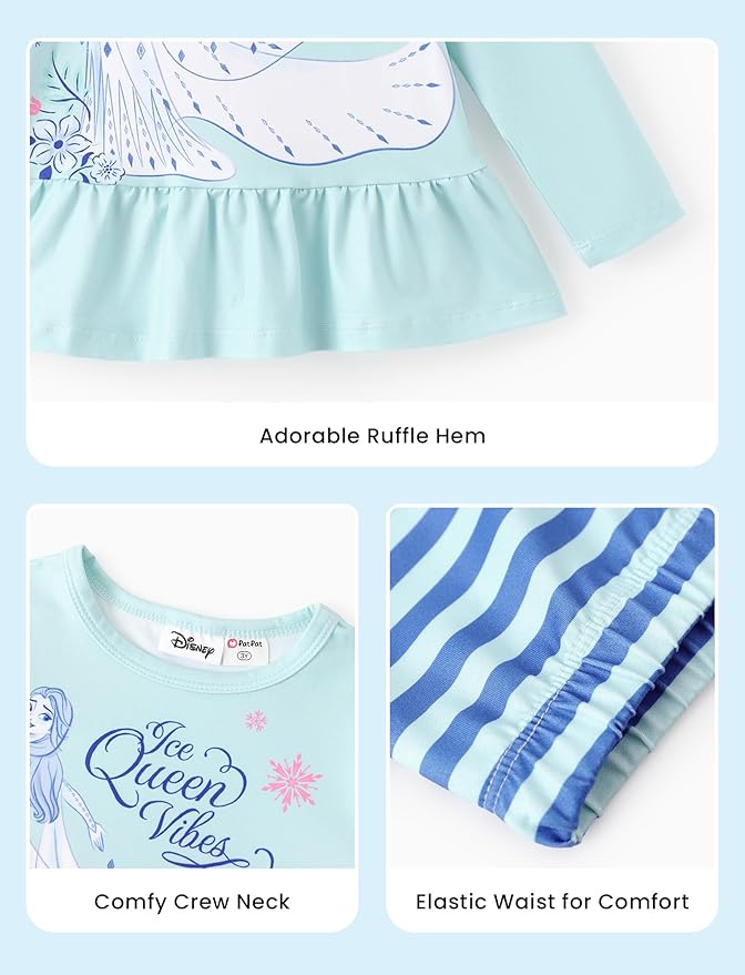 Disney Minnie Mouse Frozen Princess Marvel Toddler Girls Clothes Long Sleeve Sweatshirt + Leggings 2pcs Outfits Set 2-6Y