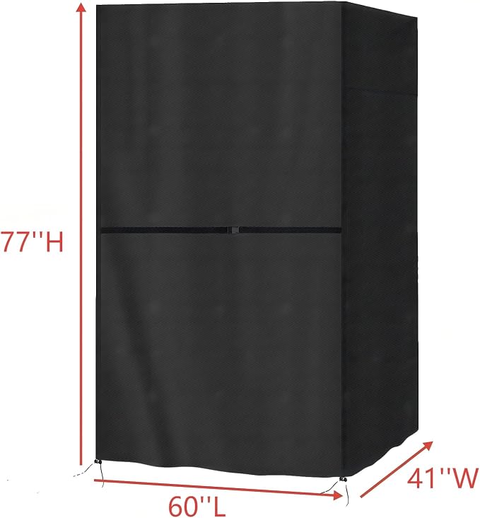 Outdoor Sauna Cover, Heavy Duty Waterproof Sauna's Cover for Dynamic Barcelona Wood Infrared Home Sauna,(Black) (60''Lx41''Wx77''H)