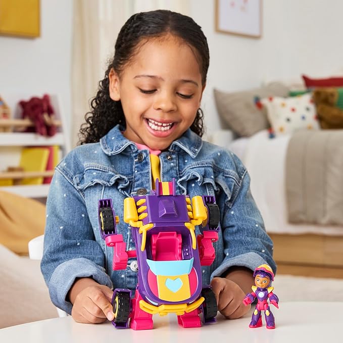 IRON MAN AND HIS AWESOME FRIENDS Marvel Ironheart 2-in-1 Mech Suit & Vehicle, Action Figure & Toy Vehicle Set, Super Hero Toys, Ages 3+