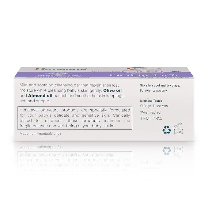 Himalaya Moisturizing Baby Bar with Olive & Almond Oils, 4.41 Ounce